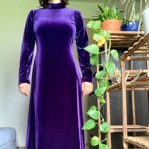 Vintage Benson and Smith Purple Velvet Dress